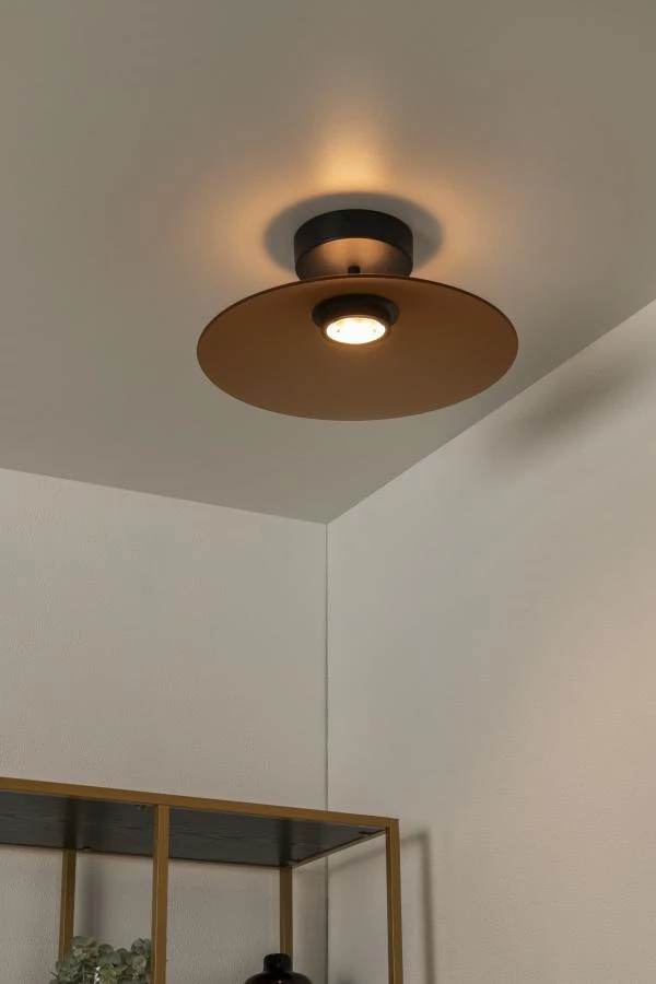 Lucide Premium MENGA - Deckenleuchte - Ø 40 cm - LED Dim. - 1x11W 2700K - Amber - Atmosphäre 1